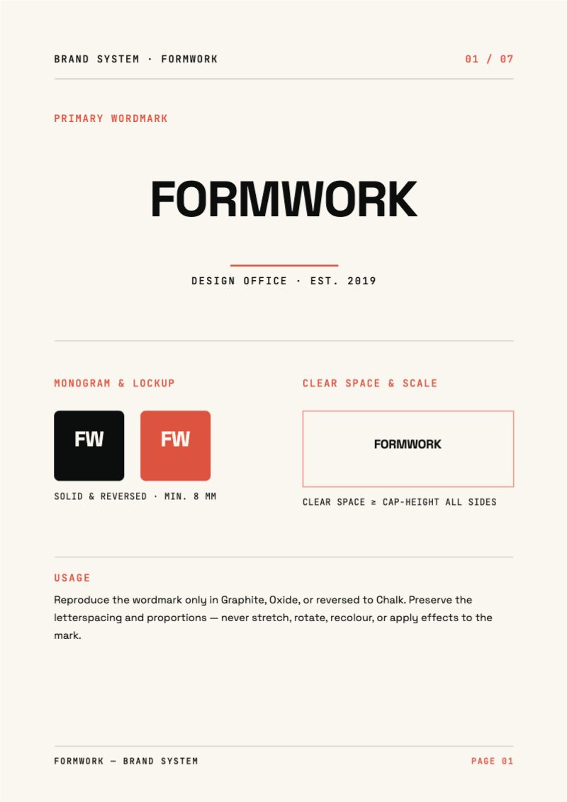 Full Identity System — Brand Identity template preview (2480×3508)