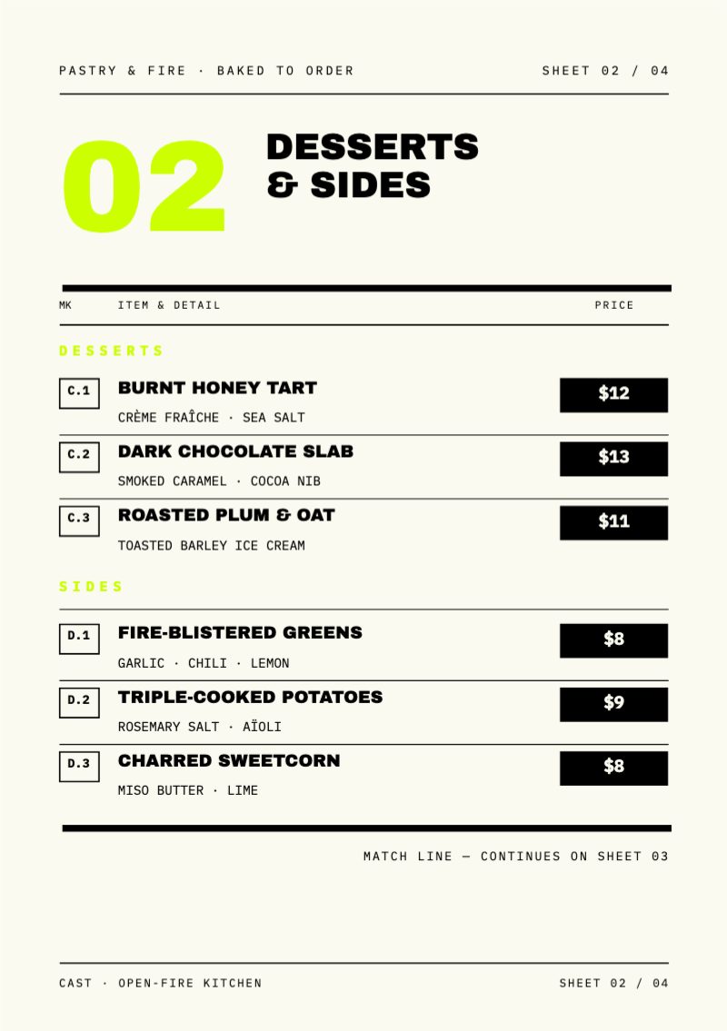 Brutalist Table Menu — additional preview 4