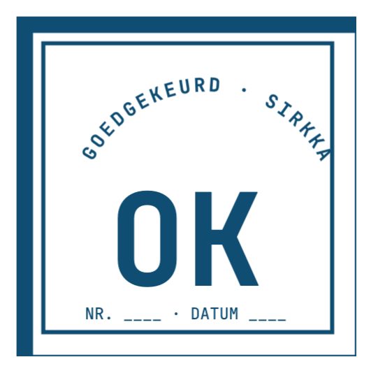 Proefdruk Square Approval Stamp — Brand Identity template preview (531×531)