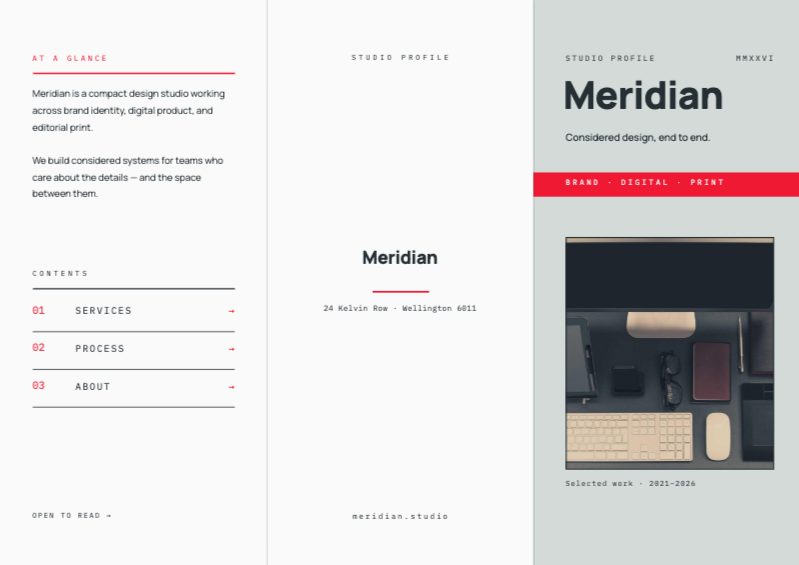 Tri-Fold Services Leaflet — Marketing & Promotion template (3508×2480)