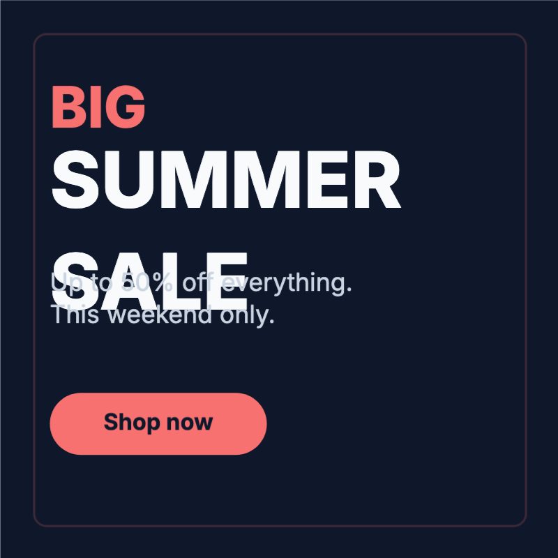 Sale — Instagram Post — Social & Digital template (1080×1080)