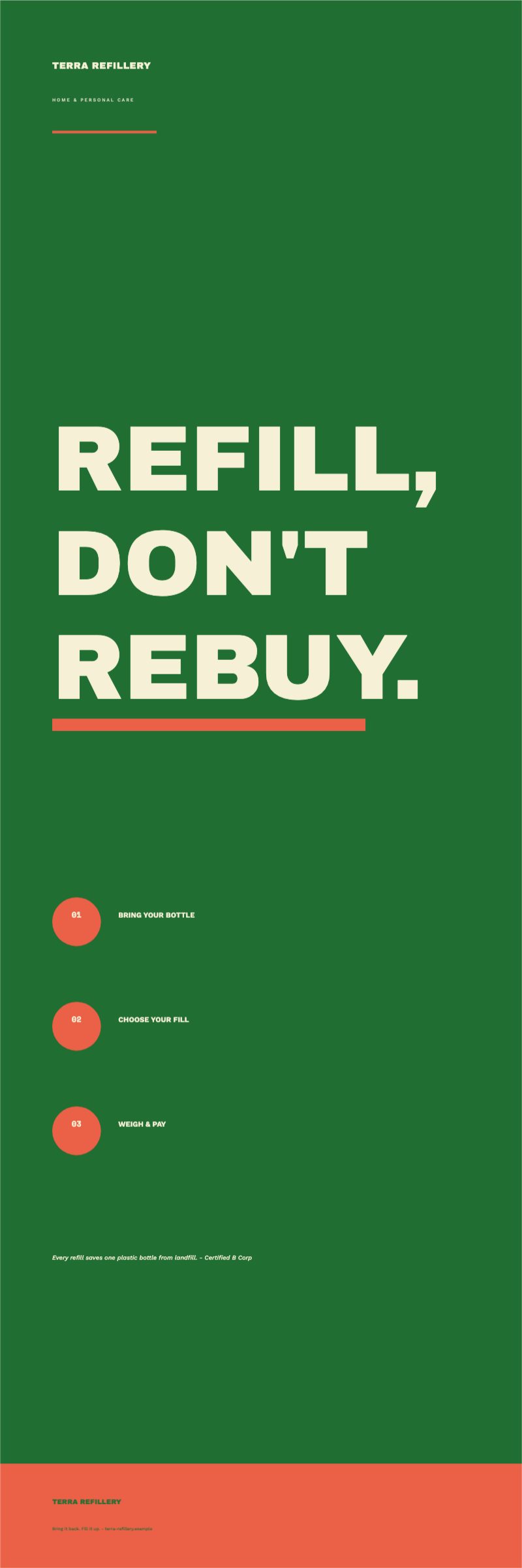 Refill Station Eco Display — Presentation & Display template (3543×10630)