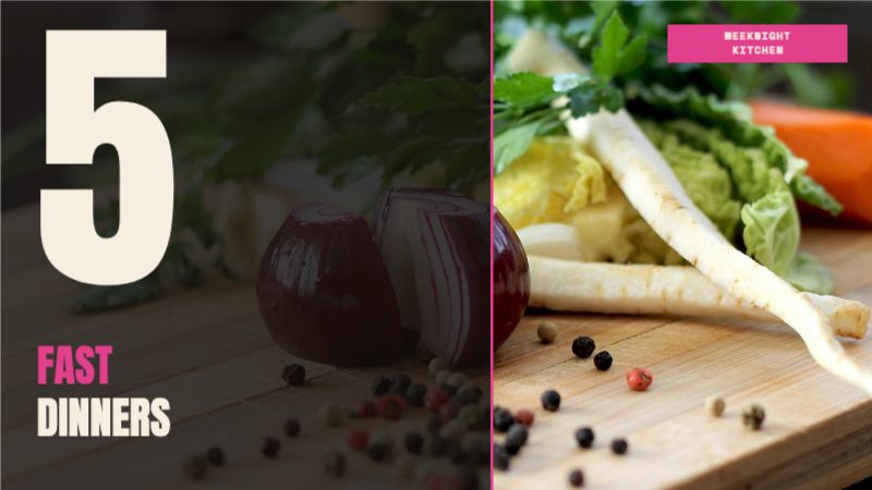 Five Fast Dinners YouTube Thumbnail — Social & Digital template preview (1280×720)