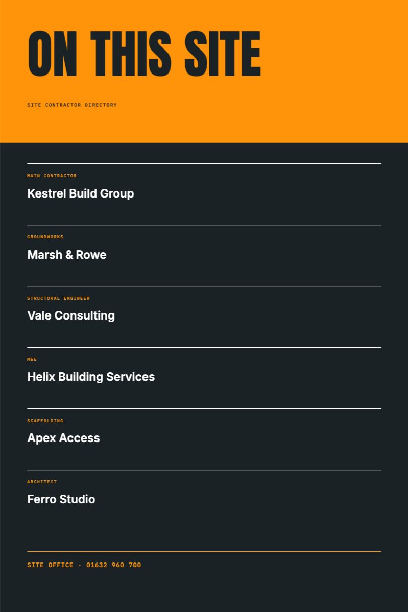 Construction Board — Contractor Directory — Outdoor & Signage template (7087×10630)