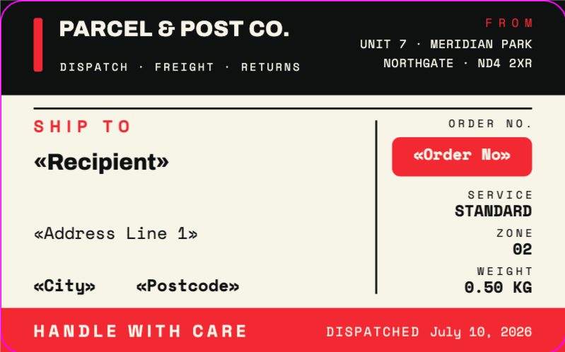 Shipping Address Label — Stickers & Labels template preview (1193×744)