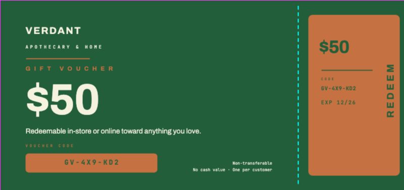 Tear-Off Gift Voucher — Marketing & Promotion template preview (2244×1063)