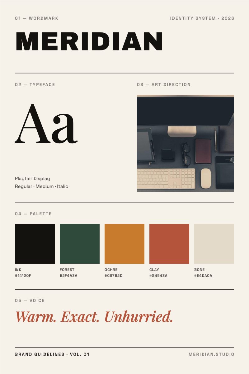 Brand Board Pinterest Pin — Social & Digital template preview (1000×1500)