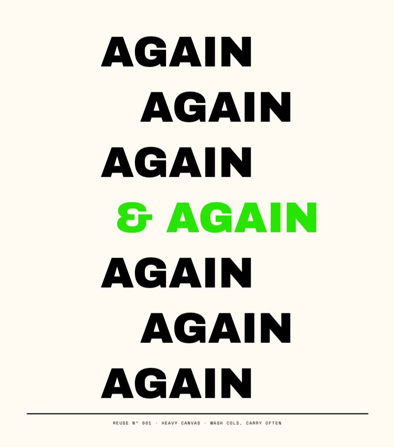 Carry Bag — Again & Again — Bags template preview (3543×4016)