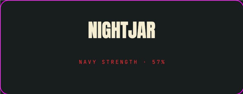 Nightjar Overproof Bottle Label — additional preview 3