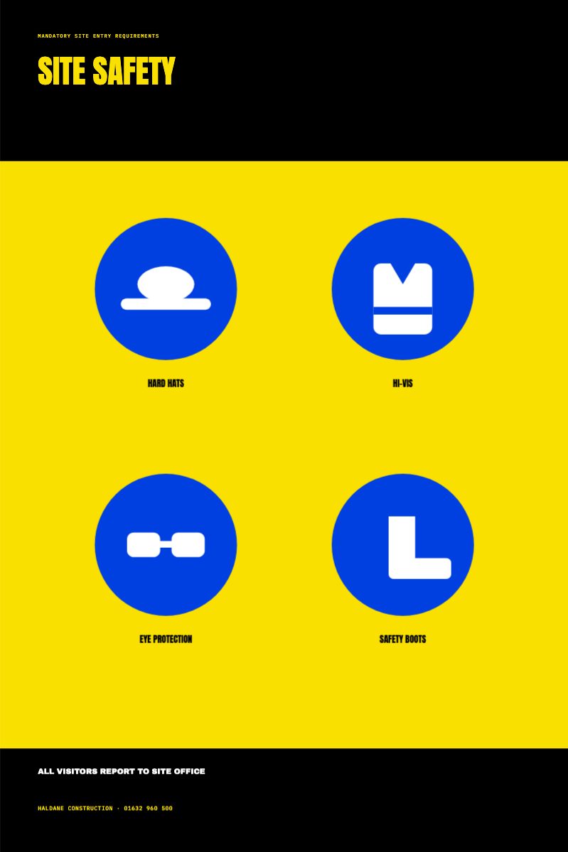 Construction Board — Site Safety — Outdoor & Signage template preview (7087×10630)