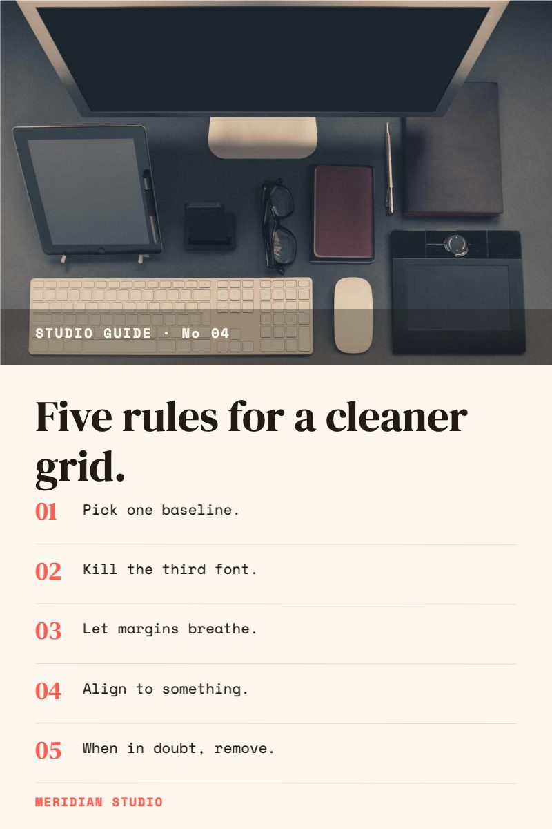 Cleaner Grid Pinterest Pin — Social & Digital template preview (1000×1500)
