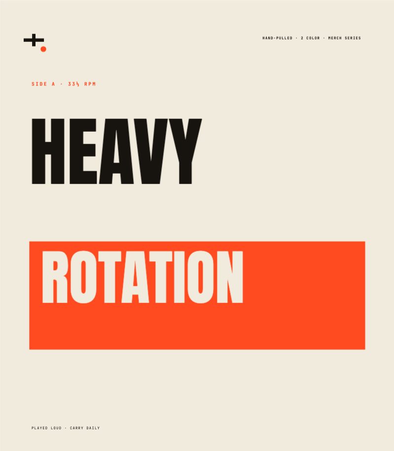 Tote Bag Print — Heavy Rotation — Apparel & Textile template preview (2067×2362)