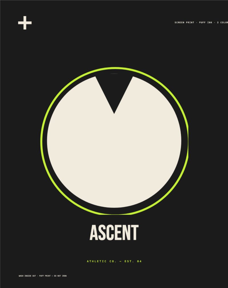 Ascent Mark — Hoodie Back Print — Apparel & Textile template preview (2008×2539)