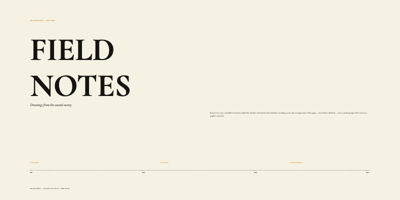Field Notes Exhibition Wall — Presentation & Display template preview (23622×11811)