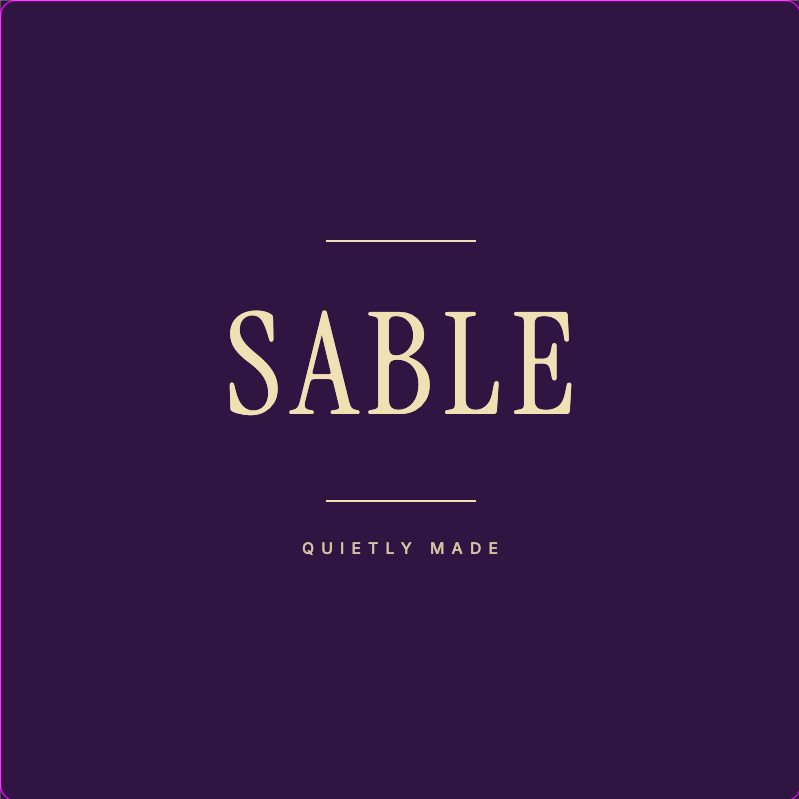 Sable Minimal Luxury Box — Packaging template preview (1890×1890)