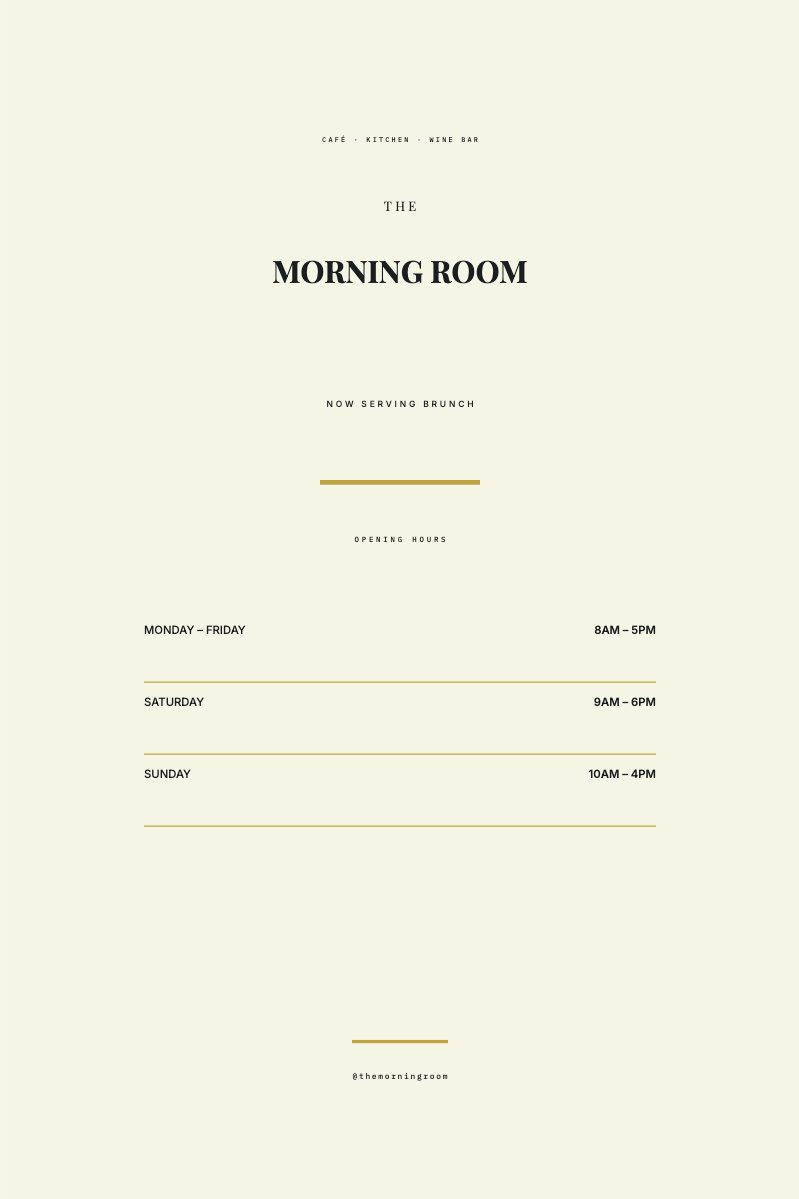 Window Film — Restaurant Hours — Outdoor & Signage template preview (5906×8858)