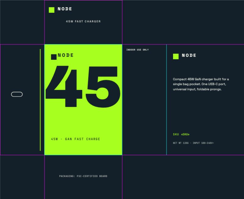 Fast-Charger Carton Net — Packaging template preview (2598×2126)