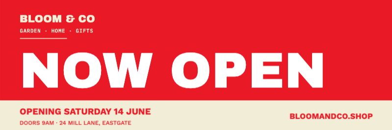 Outdoor Banner — Now Open — Outdoor & Signage template (17717×5906)
