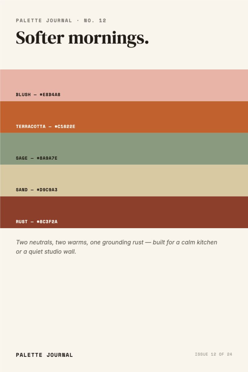 Palette Journal Pinterest Pin — Social & Digital template preview (1000×1500)