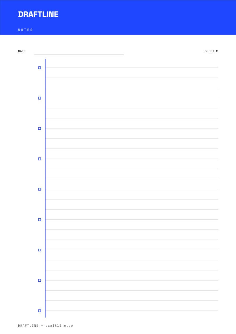 Task Column Notepad (A4) — Brand Identity template preview (2480×3508)