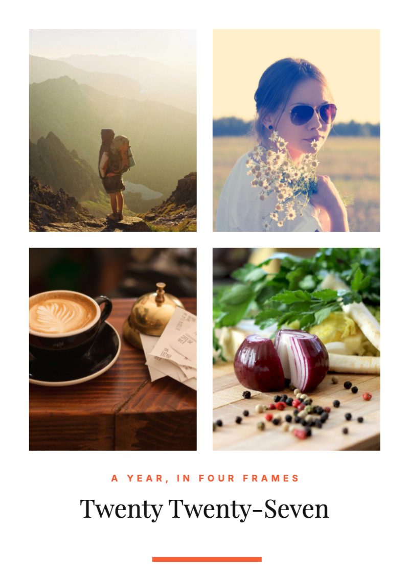 Collage Year Photo Card — Photo Products template preview (1500×2102)
