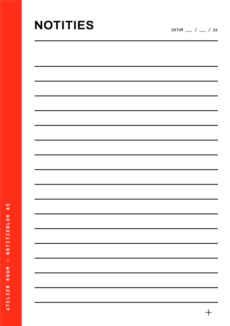 Rood Spoor A5 Notepad — Brand Identity template preview (1748×2480)