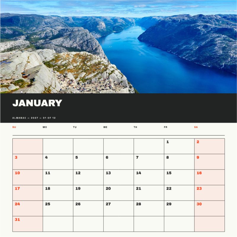 Almanac Wall Calendar — additional preview 3