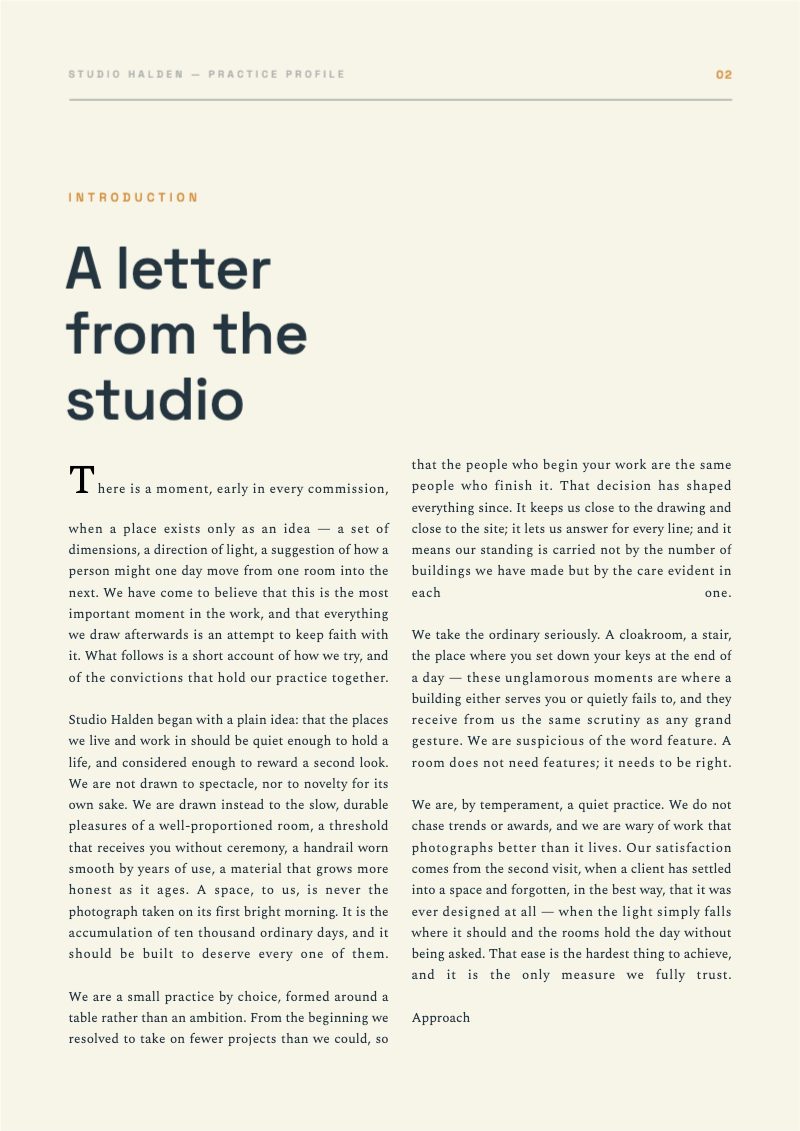 Studio Profile Brochure — additional preview 3