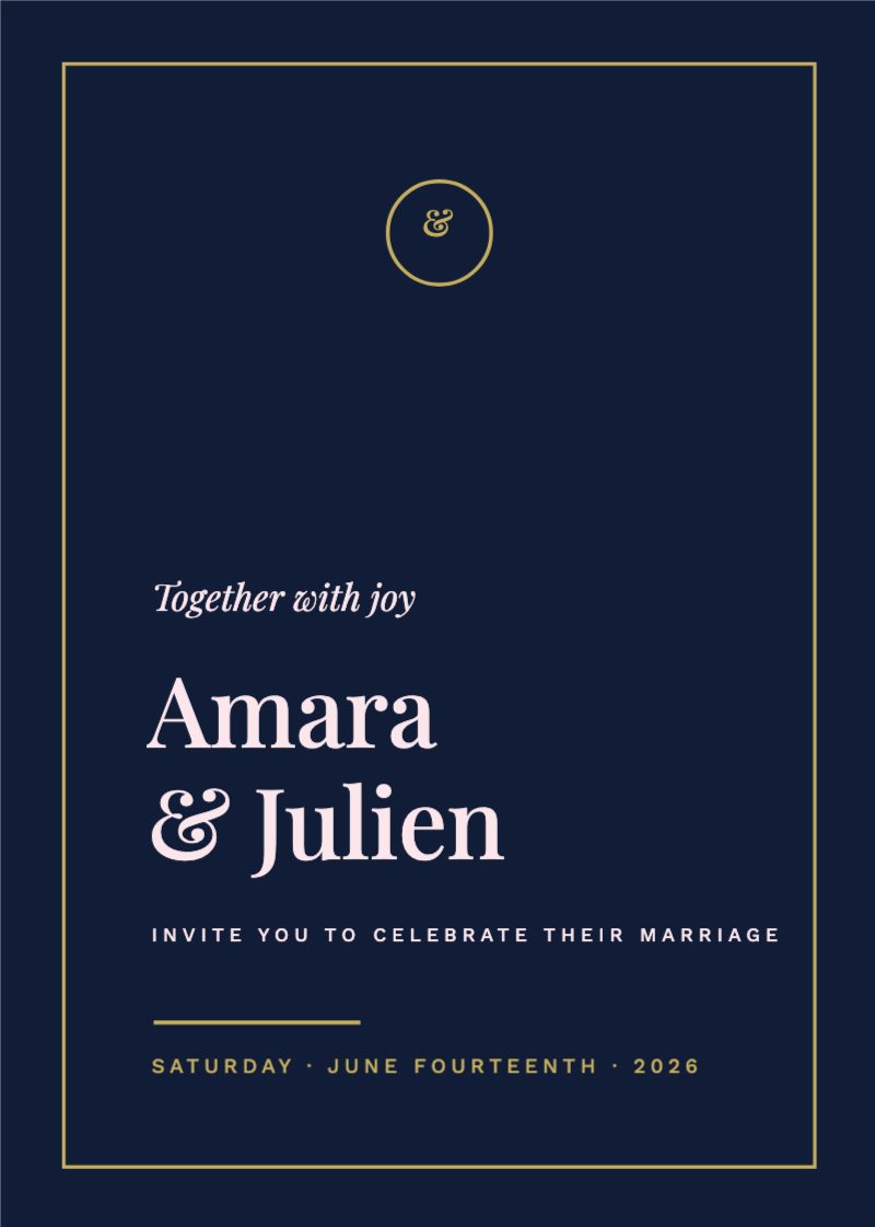 Midnight Foil Invitation — Marketing & Promotion template preview (1500×2102)