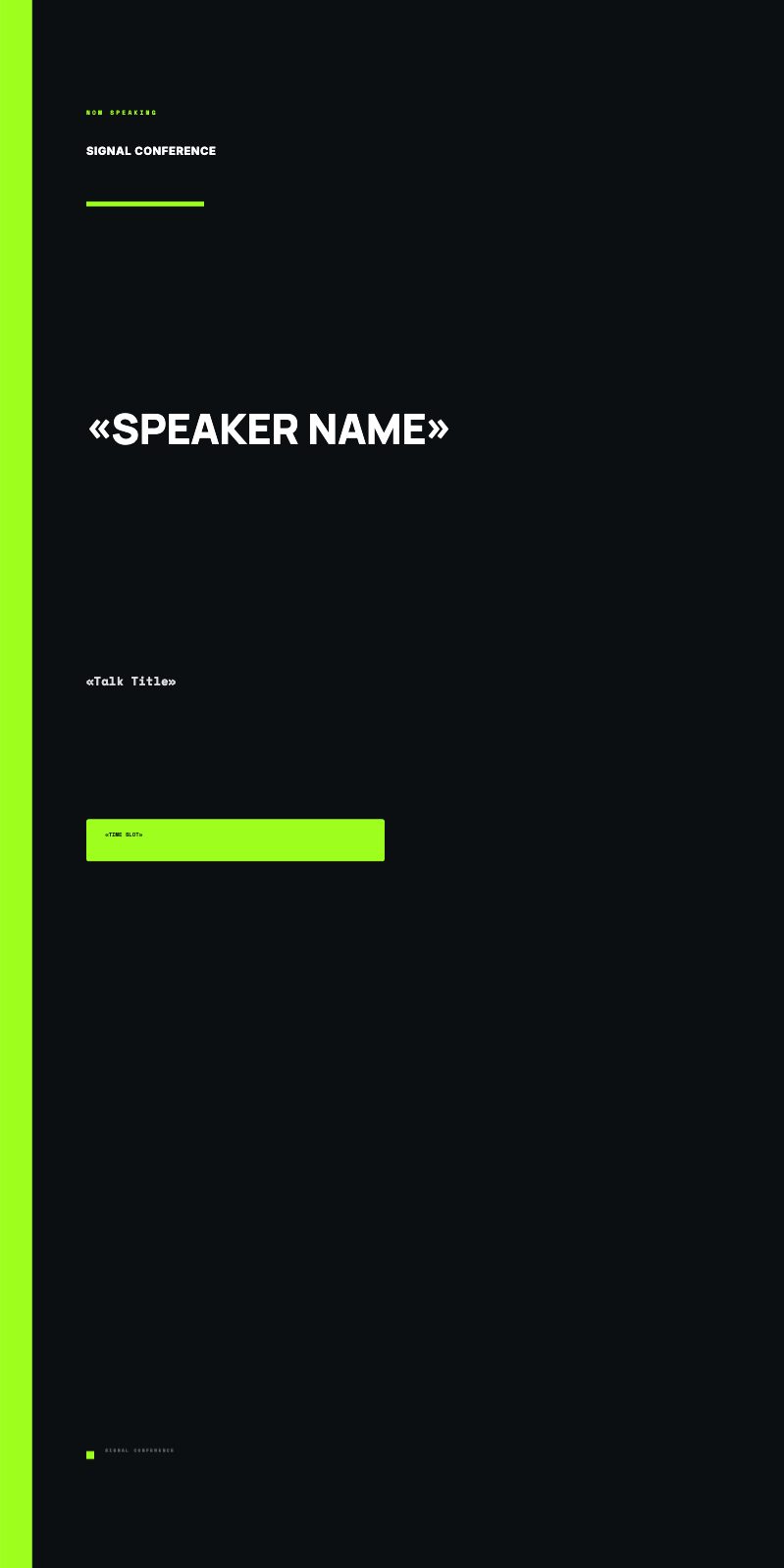 Now Speaking Roll-Up Banner — Presentation & Display template preview (5906×11811)