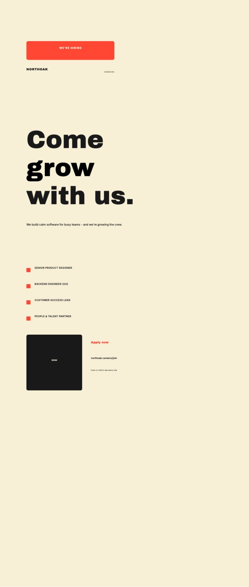 Join Us Careers Roll-Up — Presentation & Display template preview (5020×11811)