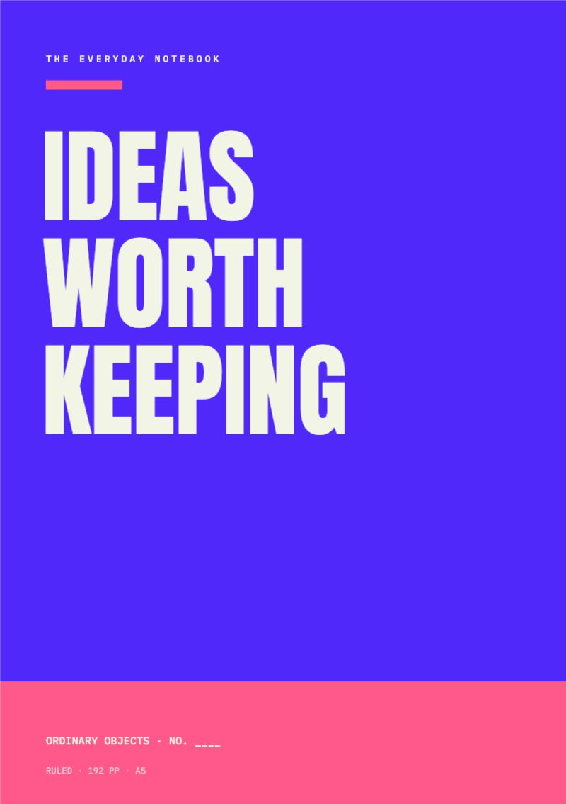 Ideas Worth Keeping Notebook — Corporate Gifts template preview (1748×2480)