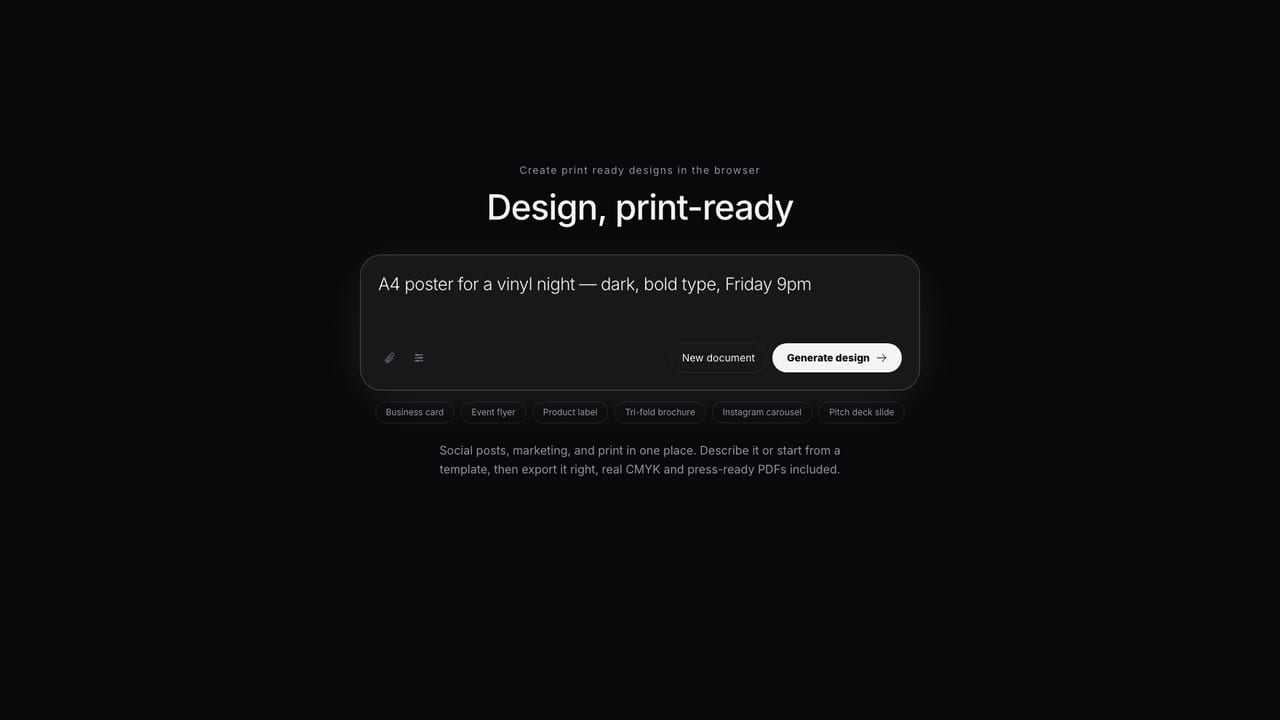 From a one-line prompt to an editable design